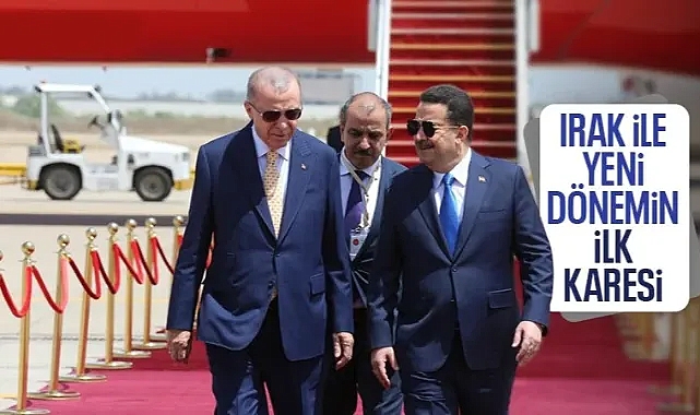 Cumhurbaşkanı Erdoğan Irak'ta: Resmi törenle karşılandı