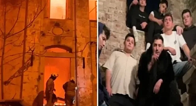 Klip çekerken tarihi karakolu yakan 11 kişi gözaltında